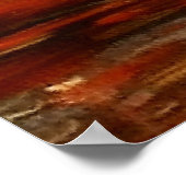 樺の木秋の風景 ポスター (角)