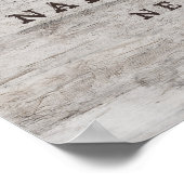 樺の木素朴は披露宴標識の後ずっと幸せに ポスター (角)