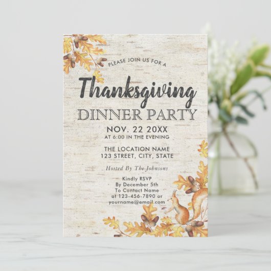 樺の木素朴アコランズオーク離れサンクスディグ 招待状 (スタンド正面)