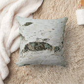 樺の木素朴ウッドカントリーキャビンモダン クッション (ブランケット)