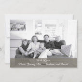 樺の木素朴ウッドクリスマスツーフォトカード シーズンカード (裏面)