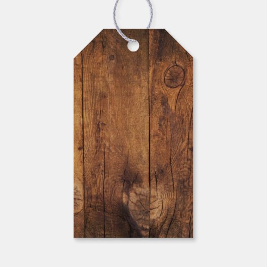 樺の木素朴ツリーアンドバーンウッド結婚式の引き出物ラベル ギフトタグ (裏面)