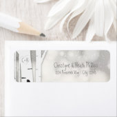 樺の木素朴ツリーウィンタースノーウィー住所 シール (インサイチュ)