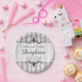 樺の木素朴ツリーウッド結婚自然パーソナライズされた ペーパープレート (パーティー)