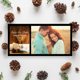 樺の木素朴ツリーバーンウッドウェディング日付を保存 セーブザデート