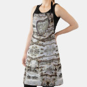 樺の木素朴バークウッド彫りハートツリーMr.エプロン エプロン (インサイチュ)