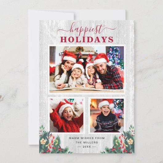 樺の木素朴ミストレトーハッピーホリデイズ3写真 シーズンカード (正面)