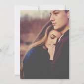 樺の木素朴秋リーフフォトタイポグラフィパーティー 招待状 (裏面)