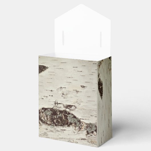 樺の木結婚ウッドのギフトボックス フェイバーボックス (オープン)