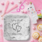 樺の木結婚バークハート紙プレート ペーパープレート (パーティー)