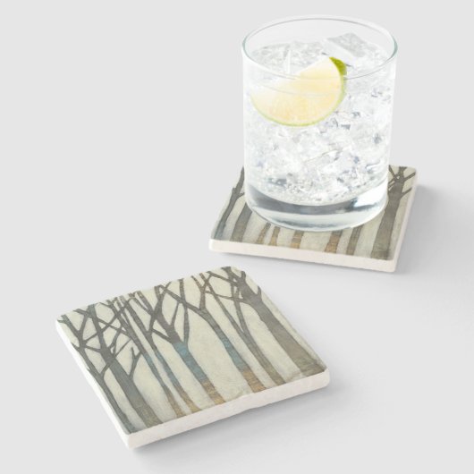 樺の木線I ストーンコースター (横)