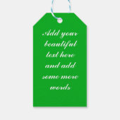 樺の木葉のチューリップ花のカスタマイズ ギフトタグ (裏面)