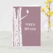 樺の木 カード (黄色い花)