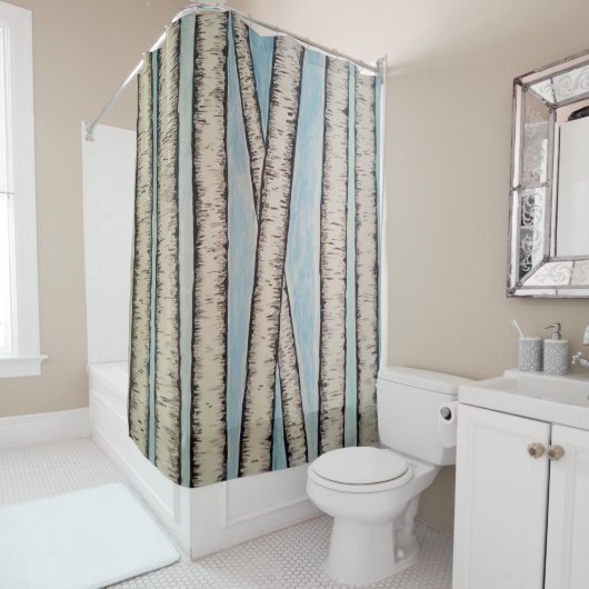 樺の木 シャワーカーテン (インサイチュ)