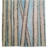 樺の木 シャワーカーテン (正面)