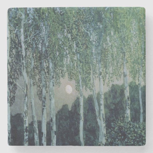 樺の木 ストーンコースター (正面)