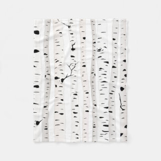 樺の木 フリースブランケット