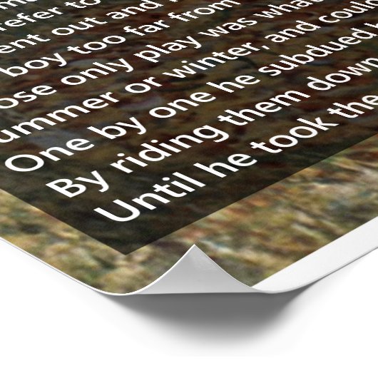 樺の木by Robert Frost Complete Posal/Birkenwald ポスター (角)