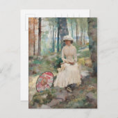 樺の木CC0067 Albert Edelfeltの下 ポストカード (正面/裏面)