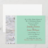 樺の樹皮テンプレート 招待状 (正面/裏面)