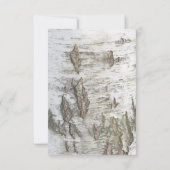 樺の皮の結婚式の出欠確認 出欠カード (裏面)