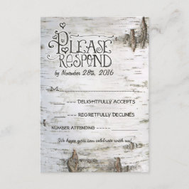 樺の皮の結婚式出欠確認 出欠カード