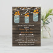 樺材、メイソンジャー 秋の彩りリハーサルディナー招待状 招待状 (スタンド正面)
