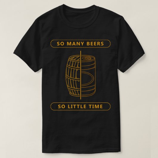 樽のビール Tシャツ (デザイン正面)