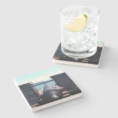 樽を見下ろして ストーンコースター (横)