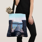 樽を見下ろして トートバッグ (クローズアップ)