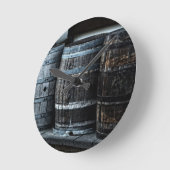 樽ウォールクロック ラウンド壁時計 (傾斜)