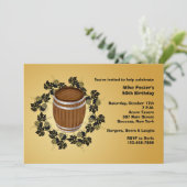 樽形のビール招待状 招待状 (スタンド正面)