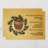 樽形ビールオクトーバーフェスト招待状 招待状 (正面/裏面)