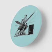 樽競馬 ラウンド壁時計 (傾斜)