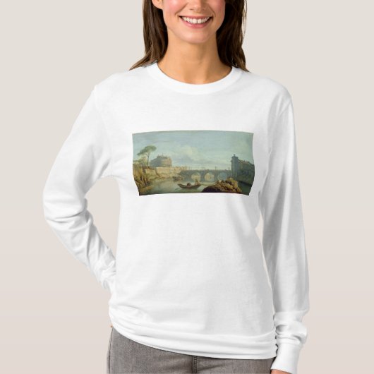 橋および城Sant'Angelo 1745年 Tシャツ (正面)