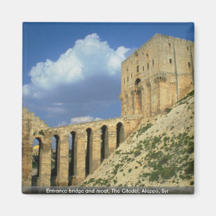 橋および堀の砦、アレッポ、Syrを有頂点にして下さい マグネット