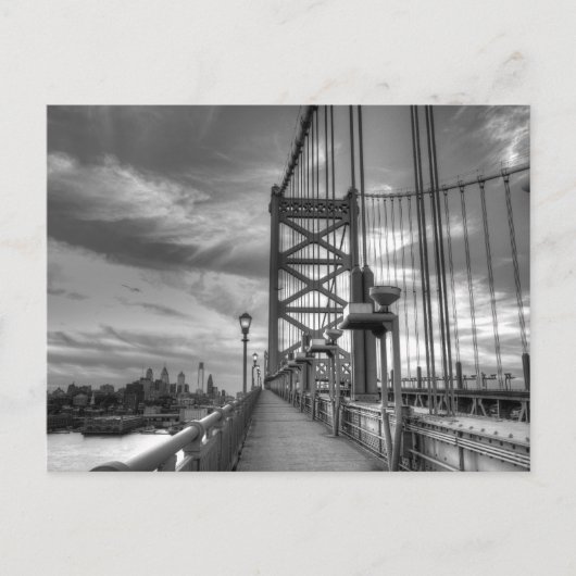 橋から見たフィラデルフィア ポストカード (正面)