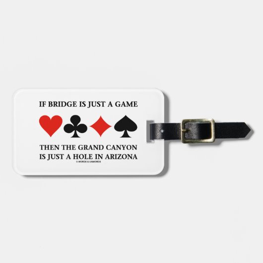 橋がAZのちょうどゲームのグランドキャニオンの穴なら ラゲッジタグ (正面横)