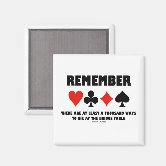 橋で死ぬ少なくとも千通りの方法を覚えている マグネット (正面/裏面)