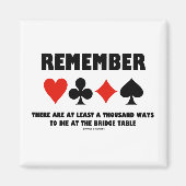 橋で死ぬ少なくとも千通りの方法を覚えている マグネット (正面)