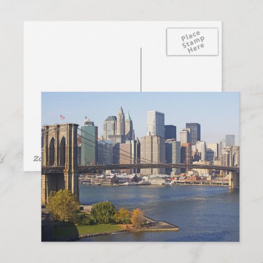 橋と市街 ポストカード (正面/裏面)