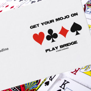 橋にモジョ遊を着ける(4枚のカードスーツ) 名刺