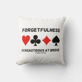 橋の上では物忘れが悲惨だ（カードスーツ） クッション (正面)