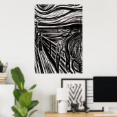 橋の上の恐怖 | AIアートポスター ポスター (ホームオフィス)