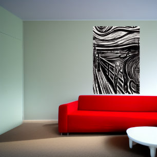 橋の上の恐怖   AIアートポスター ポスター