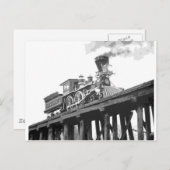 橋の上の機関車 ポストカード (正面/裏面)