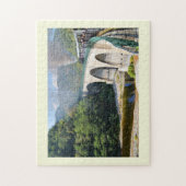 橋の上の蒸気列車 ジグソーパズル (縦)