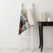 橋の上の蒸気列車 – 油絵 シェルパブランケット (インサイチュ)