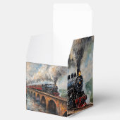 橋の上の蒸気列車 – 油絵 フェイバーボックス (オープン)