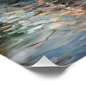 橋の上の蒸気列車 – 油絵 ポスター (コーナー)